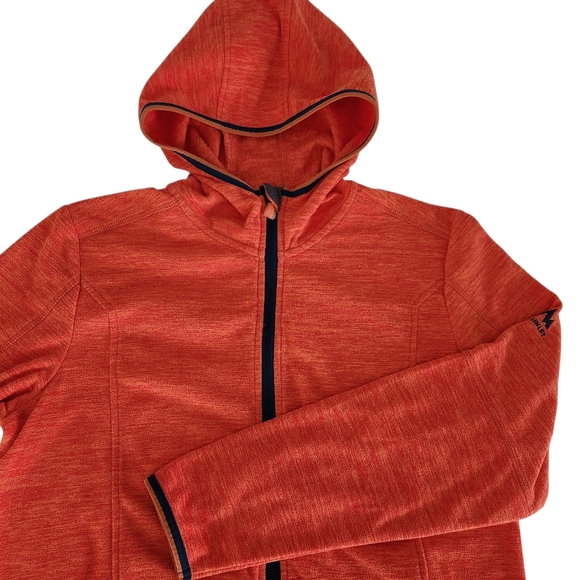 MCKINLEY Orange Hooded Full Zip Fleece Jacket Outdoor Hiking – women’s l - Picture 3 of 13